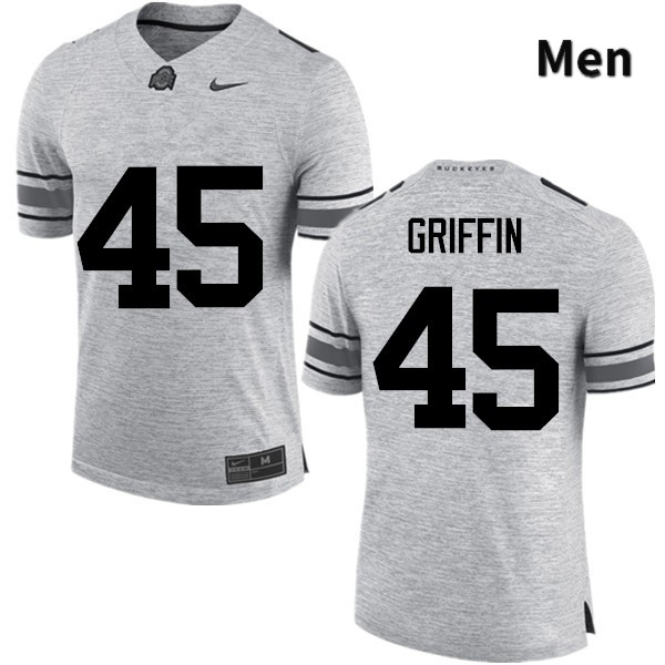 Ohio State Buckeyes Archie Griffin Men's #45 Gray Game Stitched College Football Jersey